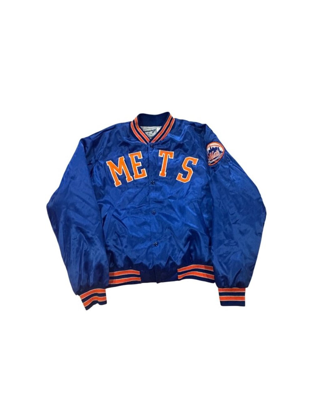 Vintage 80s Swingster New York Mets Spellout MLB Satin Bomber Jacket Men's XL